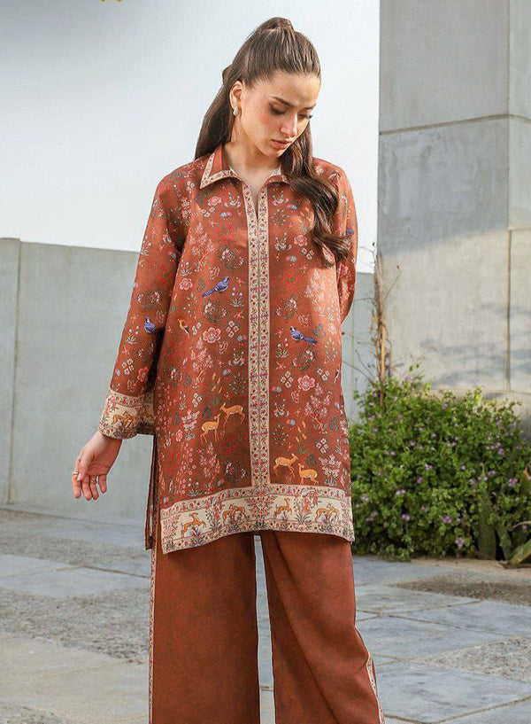 Terracotta Tales Co-ord Set – Rust Elegance with Folk Charm