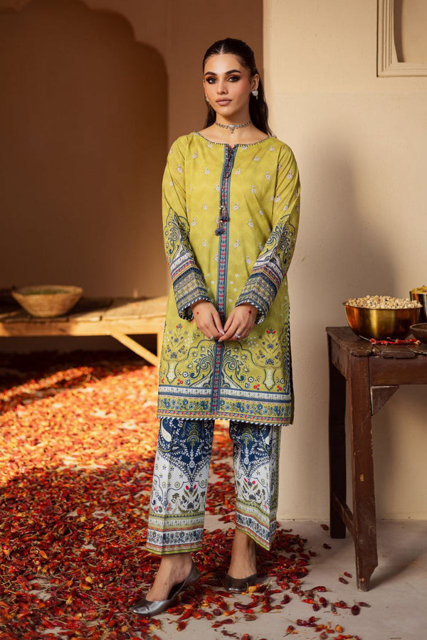 Lime Garden Printed Cotton Co-ord Set