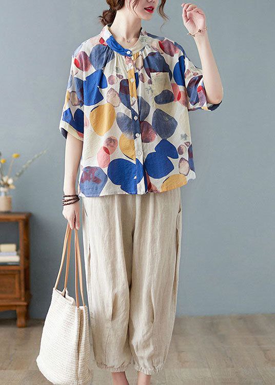 Bright and airy abstract pattern shirt