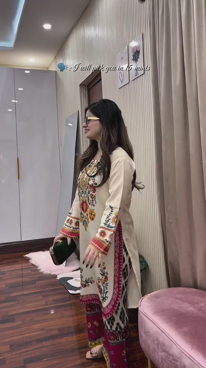 Women get ready in our floral printed rayon co-ords set looking very good for casual wear and ethnic wear